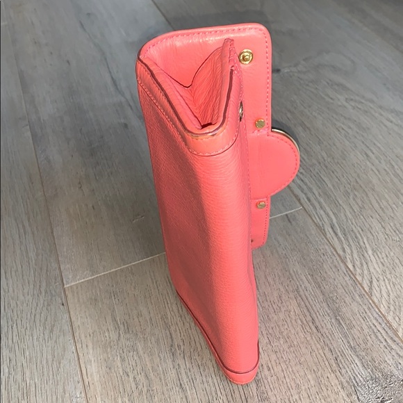 Tory Burch Salmon Pink Leather Wallet - Picture 9 of 12